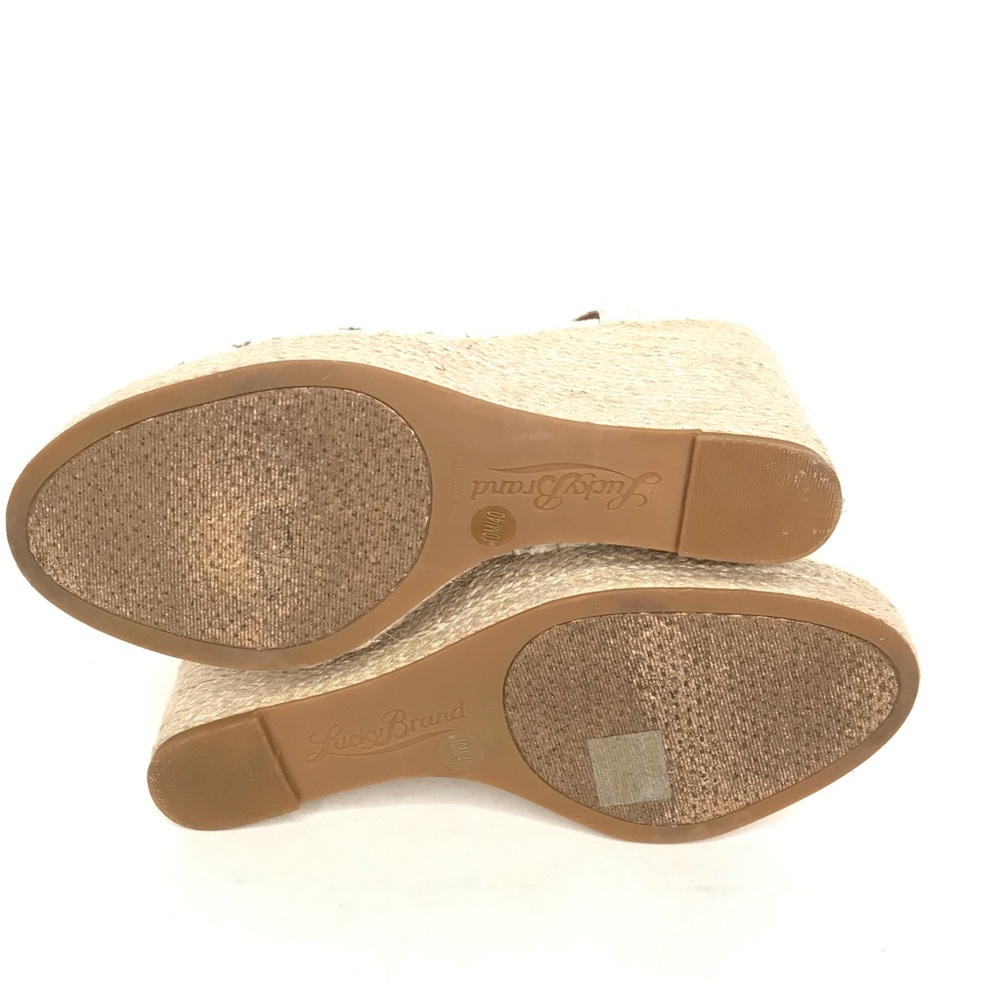 Lucky Brand Crochet Macrame Wedge Sandals Boho - Picture 5 of 8